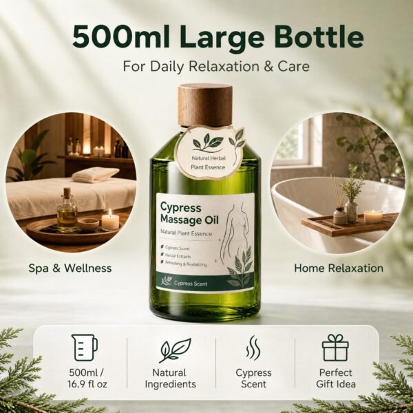 Japanese Cypress Body Massage Oil – 500 ml