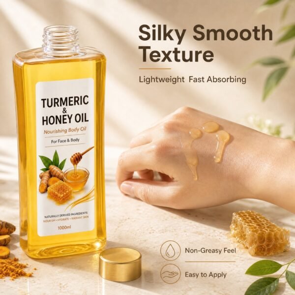 Turmeric & Honey Body Oil for Face and Body – 1000ml